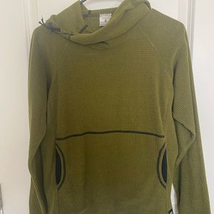 Melanzana Large Green Micro Grid Hoodie